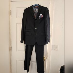 Paisley & Gray Slim-Fit Black‎ Size 38R Sport Coat Blazer And Slacks 32/32
